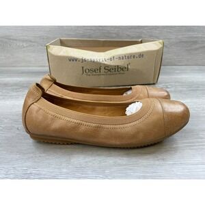 Josef Seibel Women's‎ Ballet Flat 6 Brown Leather Casual Comfort Slip On Shoes